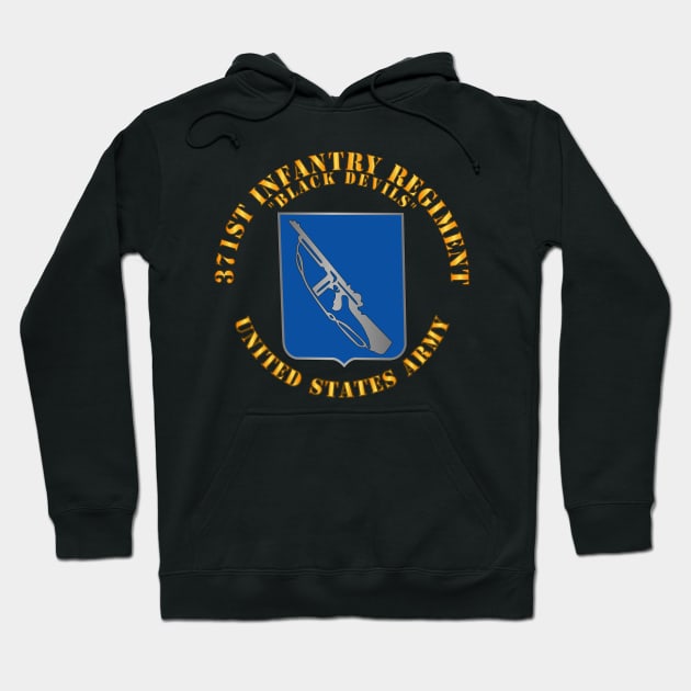 371st Infantry Regiment - DUI (V1) - Black Devils Hoodie by twix123844